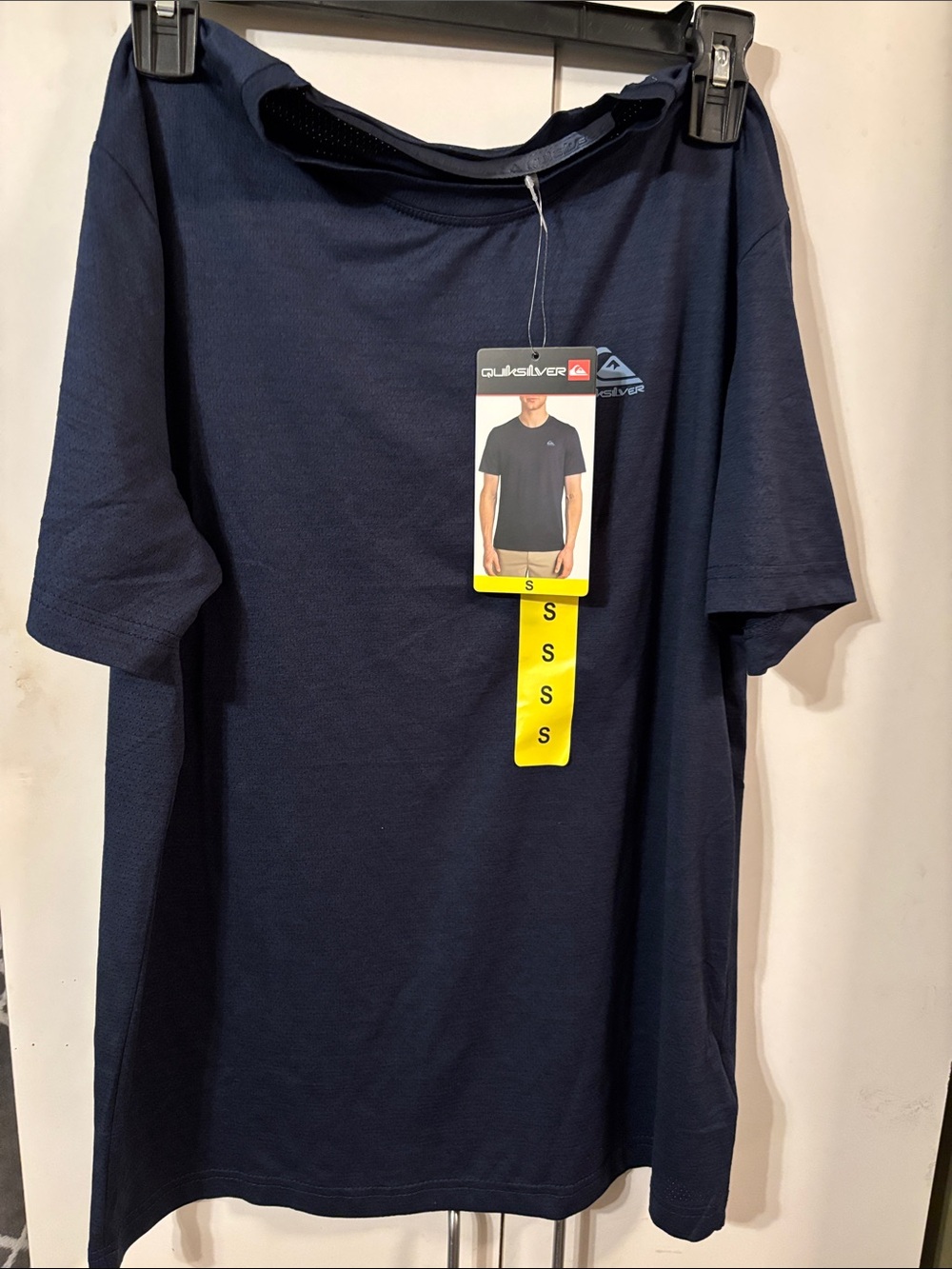 Quiksilver Navy Short-Sleeve Crew Tee with Logo